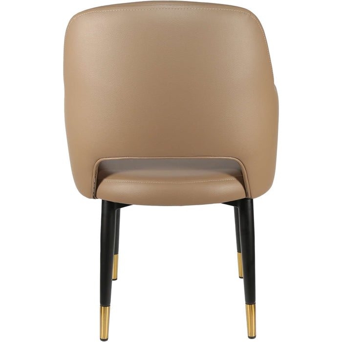 Durafurn Sorbet Chair - Black Metal 450h Legs/Taupe Vinyl