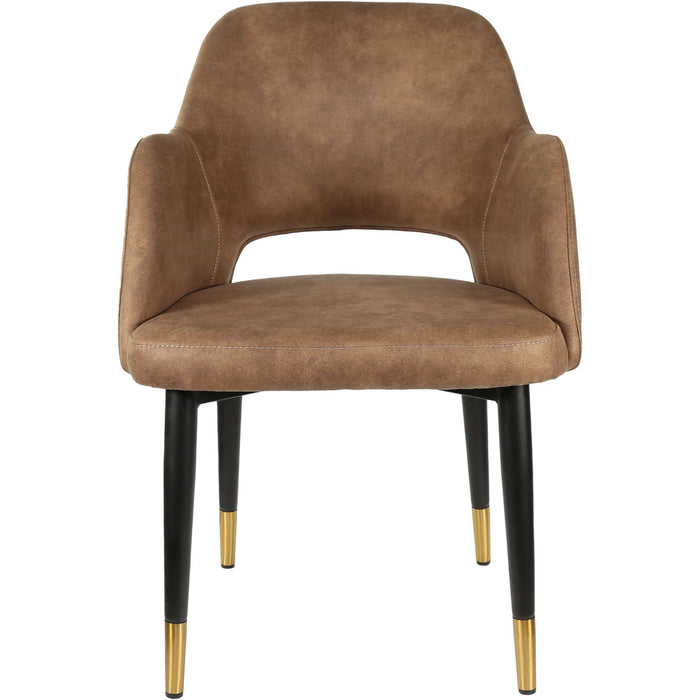 Durafurn Sorbet Chair - Black Metal 450h Legs/Mocha Fabric