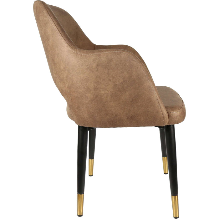 Durafurn Sorbet Chair - Black Metal 450h Legs/Mocha Fabric