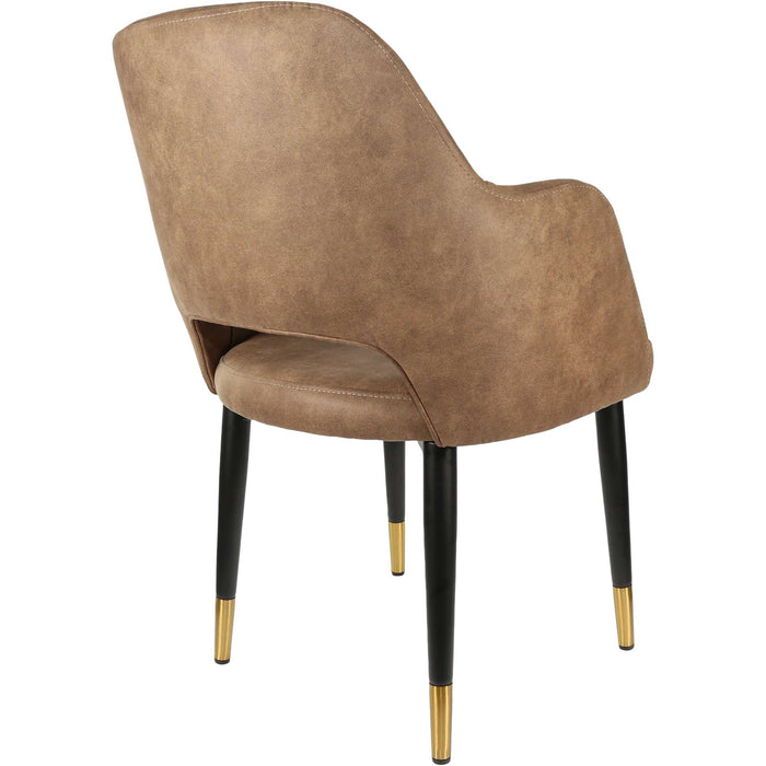 Durafurn Sorbet Chair - Black Metal 450h Legs/Mocha Fabric
