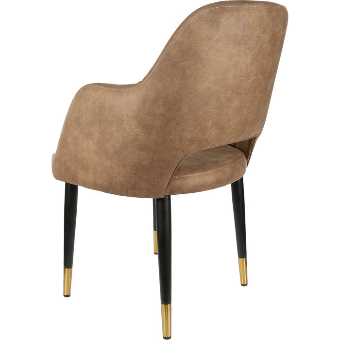 Durafurn Sorbet Chair - Black Metal 450h Legs/Mocha Fabric