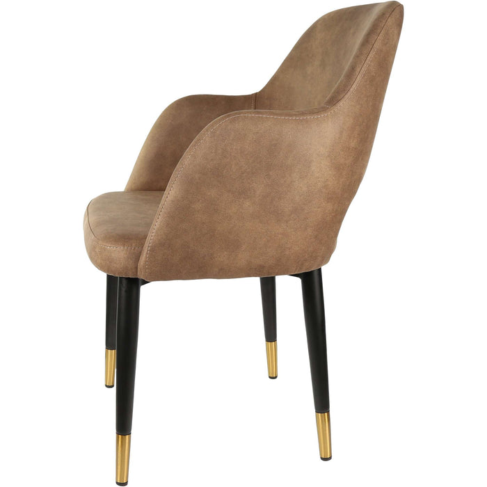 Durafurn Sorbet Chair - Black Metal 450h Legs/Mocha Fabric