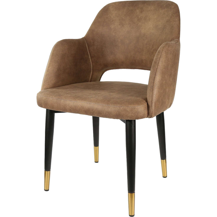 Durafurn Sorbet Chair - Black Metal 450h Legs/Mocha Fabric