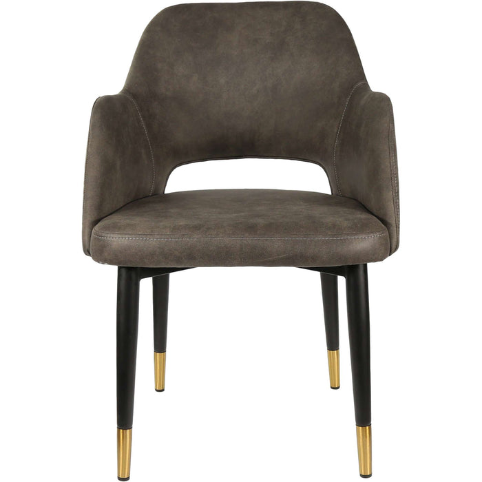 Durafurn Sorbet Chair - Black Metal 450h Legs/Charcoal Fabric