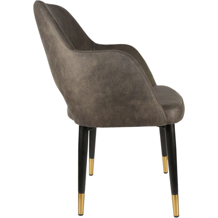 Durafurn Sorbet Chair - Black Metal 450h Legs/Charcoal Fabric