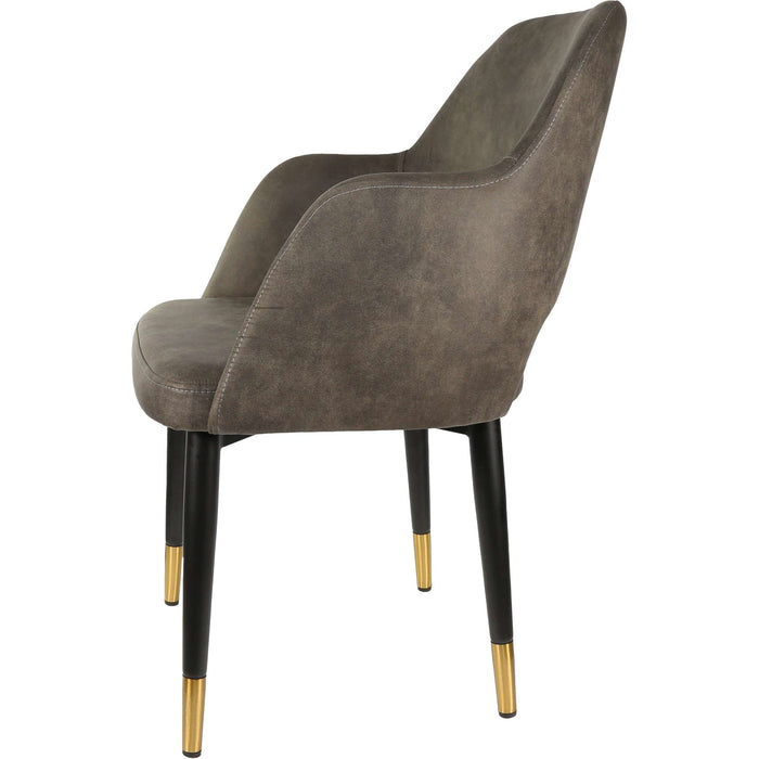 Durafurn Sorbet Chair - Black Metal 450h Legs/Charcoal Fabric