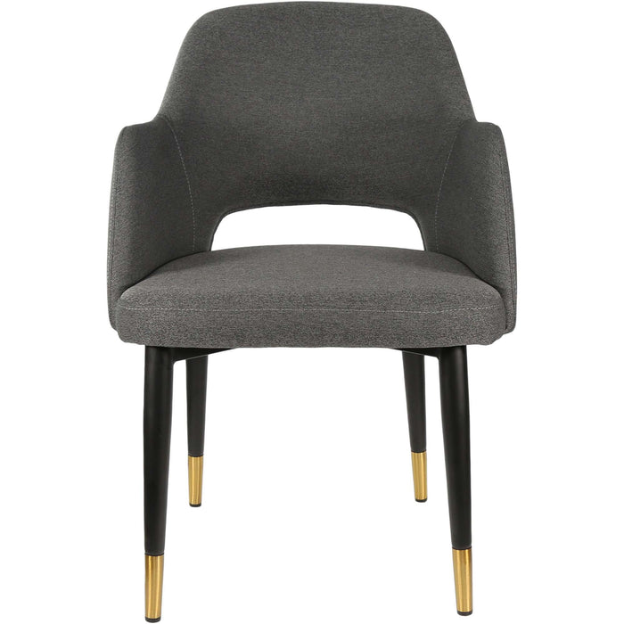 Durafurn Sorbet Chair - Black Metal 450h Legs/Anthracite Fabric