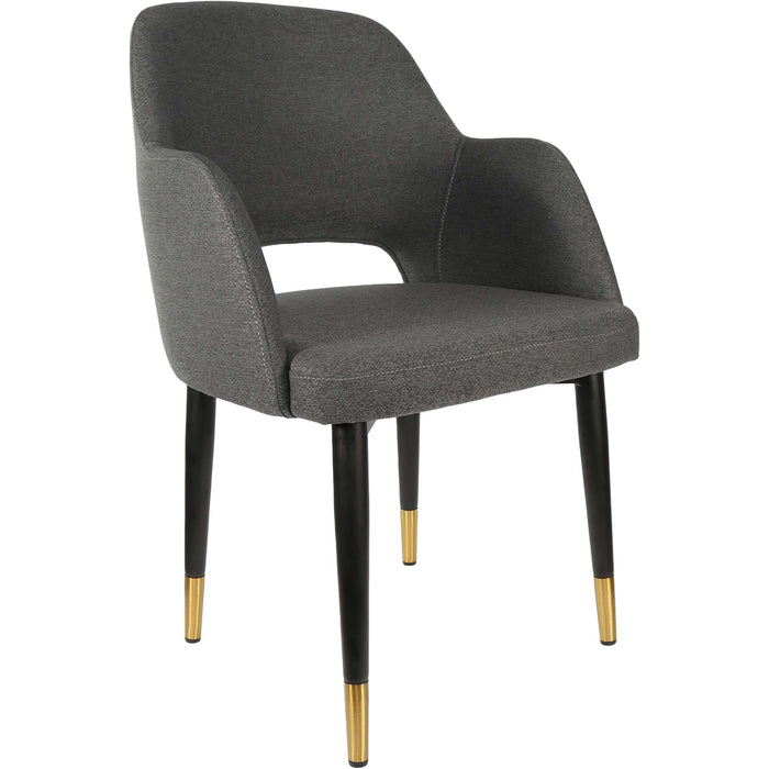 Durafurn Sorbet Chair - Black Metal 450h Legs/Anthracite Fabric