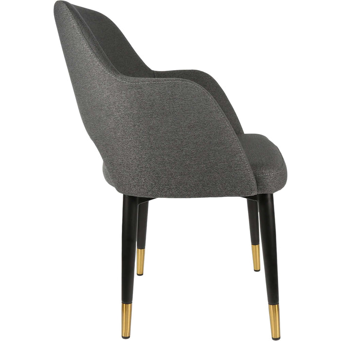 Durafurn Sorbet Chair - Black Metal 450h Legs/Anthracite Fabric