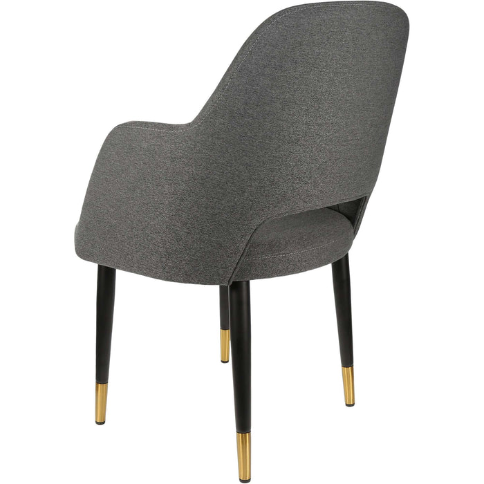 Durafurn Sorbet Chair - Black Metal 450h Legs/Anthracite Fabric