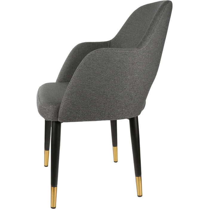 Durafurn Sorbet Chair - Black Metal 450h Legs/Anthracite Fabric