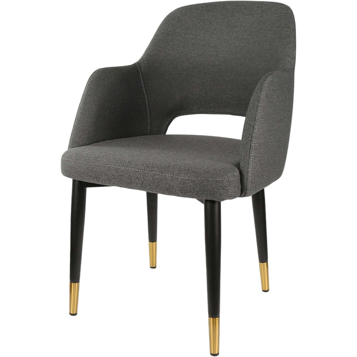 Durafurn Sorbet Chair - Black Metal 450h Legs/Anthracite Fabric