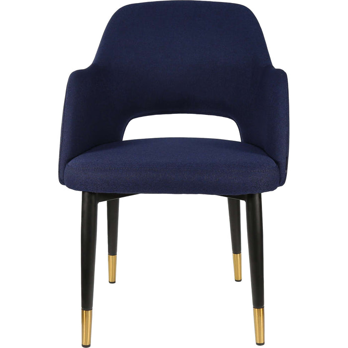 Durafurn Sorbet Chair - Black Metal 450h Legs/Navy Fabric
