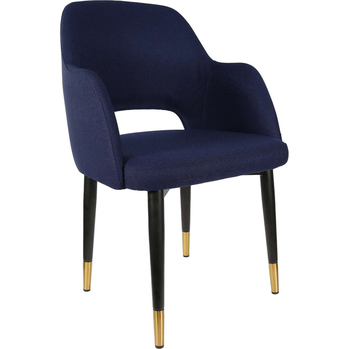 Durafurn Sorbet Chair - Black Metal 450h Legs/Navy Fabric