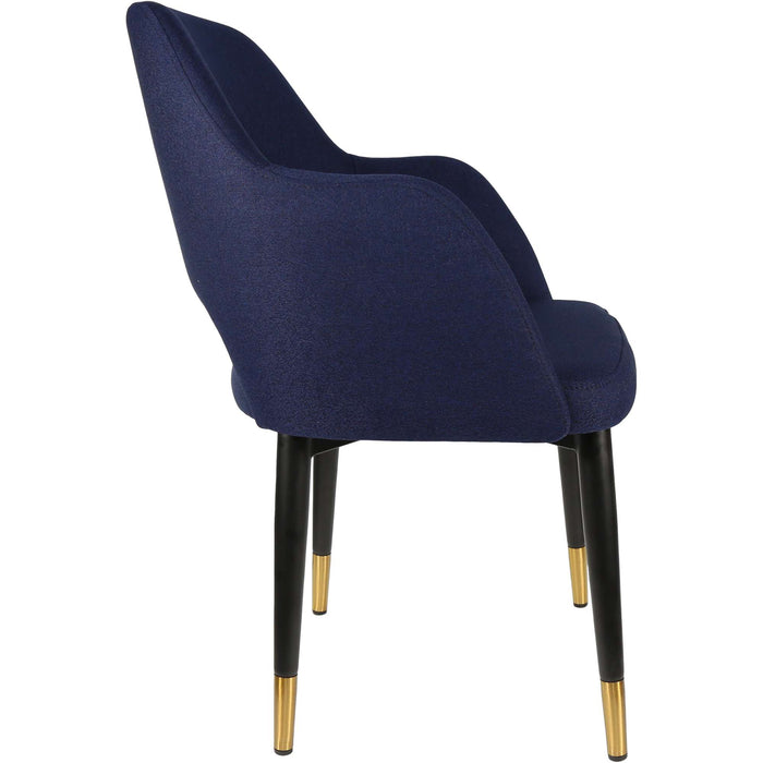 Durafurn Sorbet Chair - Black Metal 450h Legs/Navy Fabric