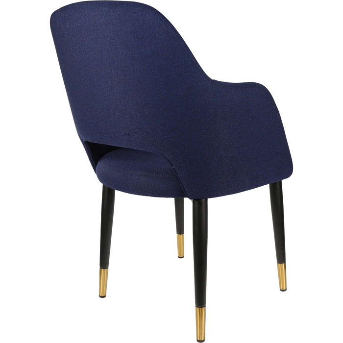 Durafurn Sorbet Chair - Black Metal 450h Legs/Navy Fabric