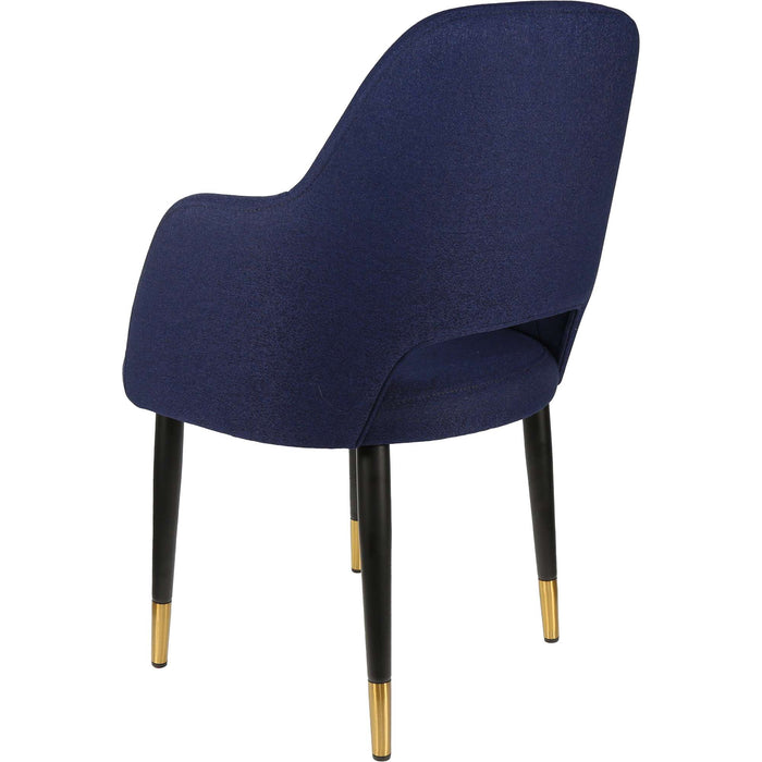 Durafurn Sorbet Chair - Black Metal 450h Legs/Navy Fabric