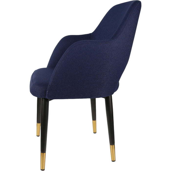 Durafurn Sorbet Chair - Black Metal 450h Legs/Navy Fabric