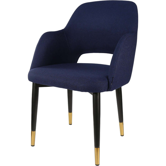 Durafurn Sorbet Chair - Black Metal 450h Legs/Navy Fabric