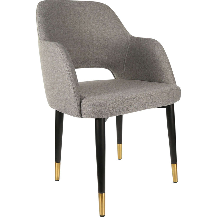 Durafurn Sorbet Chair - Black Metal 450h Legs/Taupe Fabric