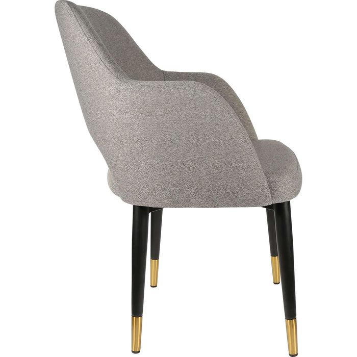 Durafurn Sorbet Chair - Black Metal 450h Legs/Taupe Fabric