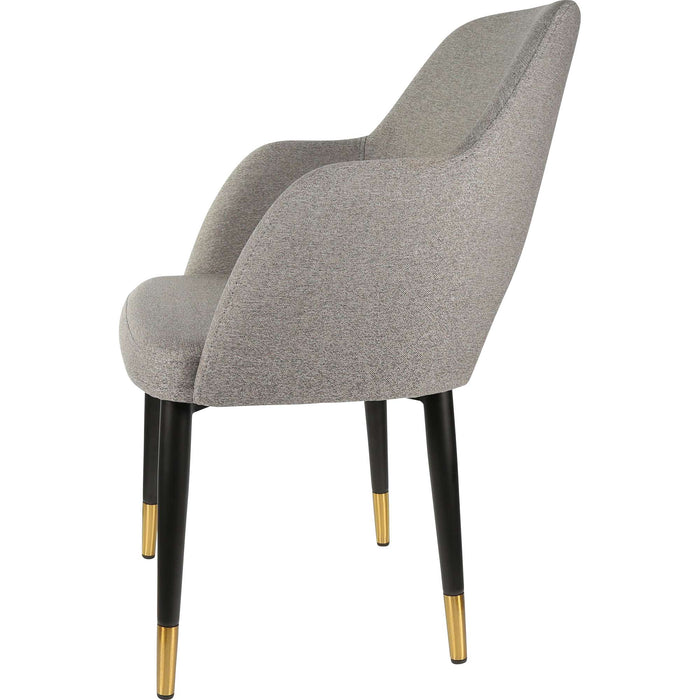 Durafurn Sorbet Chair - Black Metal 450h Legs/Taupe Fabric