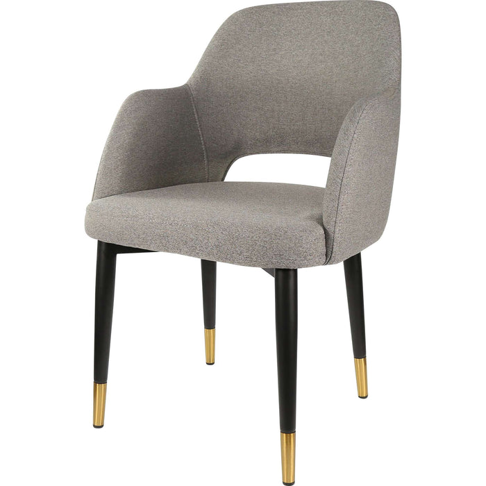 Durafurn Sorbet Chair - Black Metal 450h Legs/Taupe Fabric