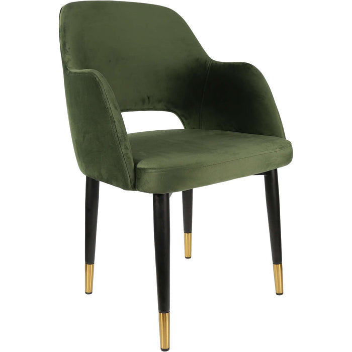 Durafurn Sorbet Chair - Black Metal 450h Legs/Avocado Velvet