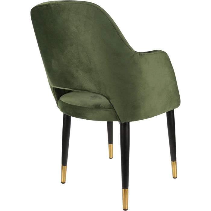 Durafurn Sorbet Chair - Black Metal 450h Legs/Avocado Velvet