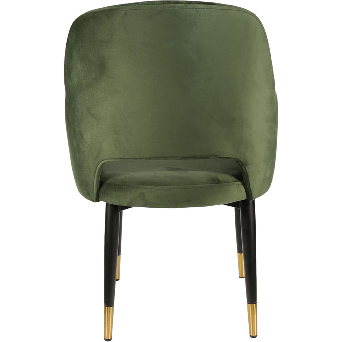 Durafurn Sorbet Chair - Black Metal 450h Legs/Avocado Velvet