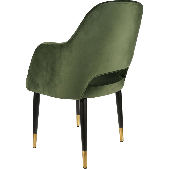 Durafurn Sorbet Chair - Black Metal 450h Legs/Avocado Velvet