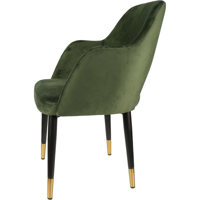 Durafurn Sorbet Chair - Black Metal 450h Legs/Avocado Velvet