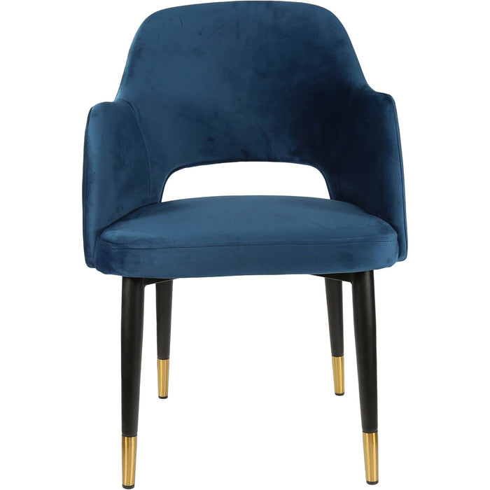 Durafurn Sorbet Chair - Black Metal 450h Legs/Denim Velvet