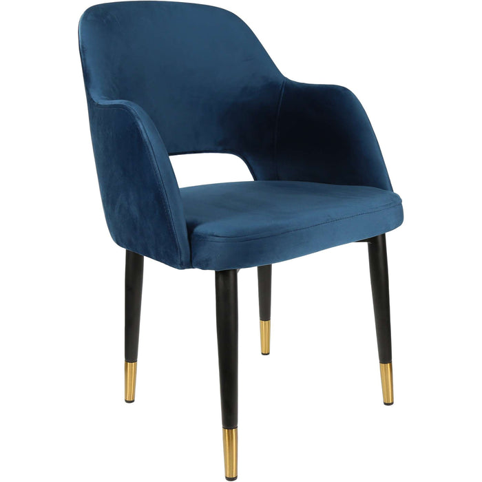 Durafurn Sorbet Chair - Black Metal 450h Legs/Denim Velvet