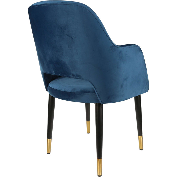 Durafurn Sorbet Chair - Black Metal 450h Legs/Denim Velvet