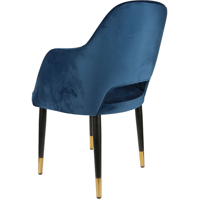 Durafurn Sorbet Chair - Black Metal 450h Legs/Denim Velvet