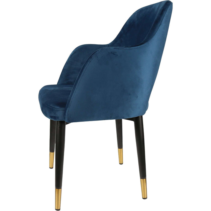 Durafurn Sorbet Chair - Black Metal 450h Legs/Denim Velvet