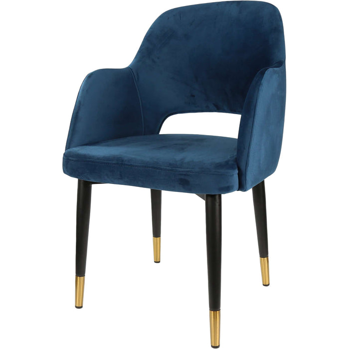 Durafurn Sorbet Chair - Black Metal 450h Legs/Denim Velvet
