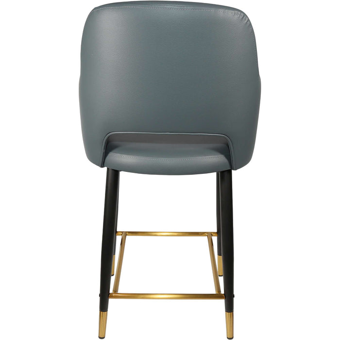 Durafurn Sorbet Counter Stool - Black Metal 650h Legs/Anthracite Vinyl