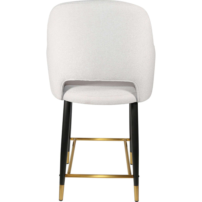 Durafurn Sorbet Counter Stool - Black Metal 650h Legs/Light Grey Fabric