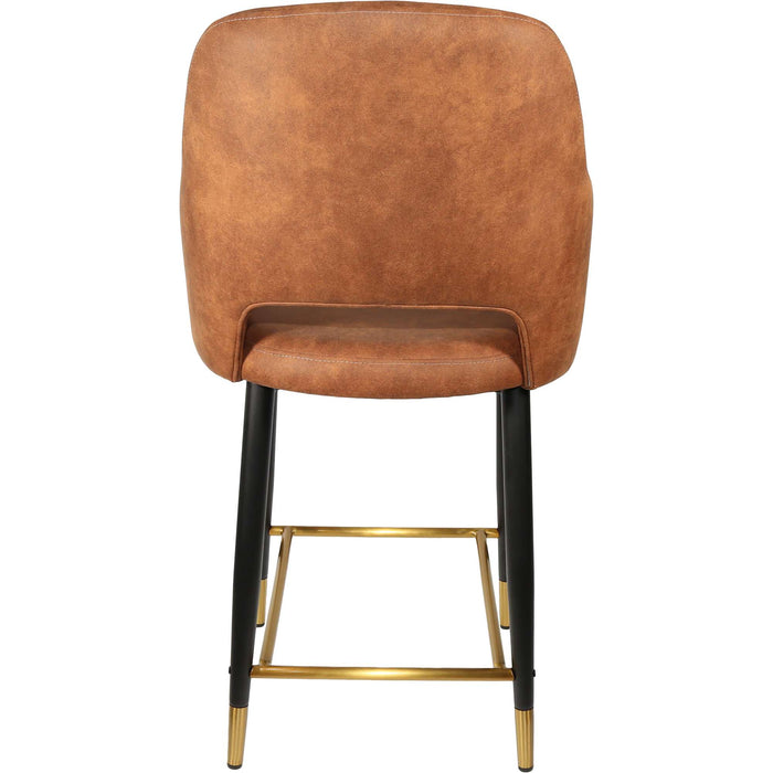 Durafurn Sorbet Counter Stool - Black Metal 650h Legs/Tan Fabric