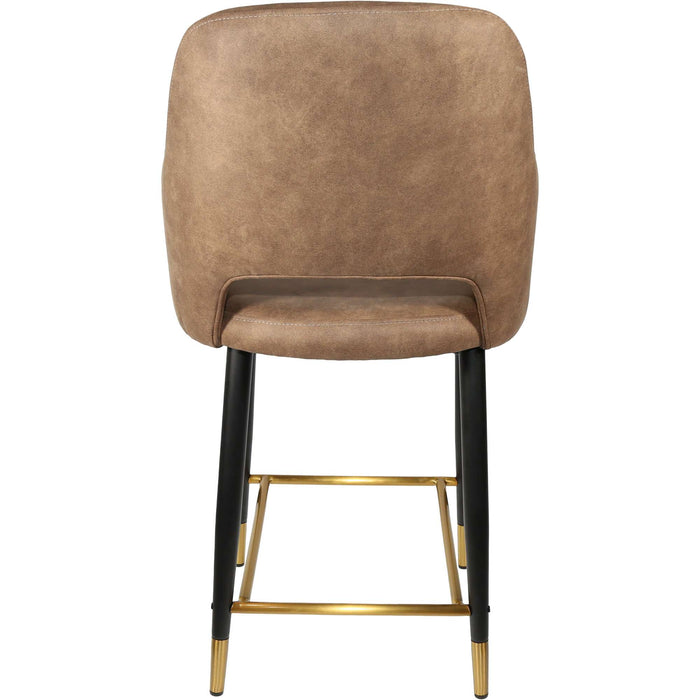 Durafurn Sorbet Counter Stool - Black Metal 650h Legs/Mocha Fabric