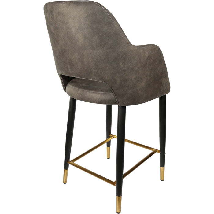 Durafurn Sorbet Counter Stool - Black Metal 650h Legs/Charcoal Fabric