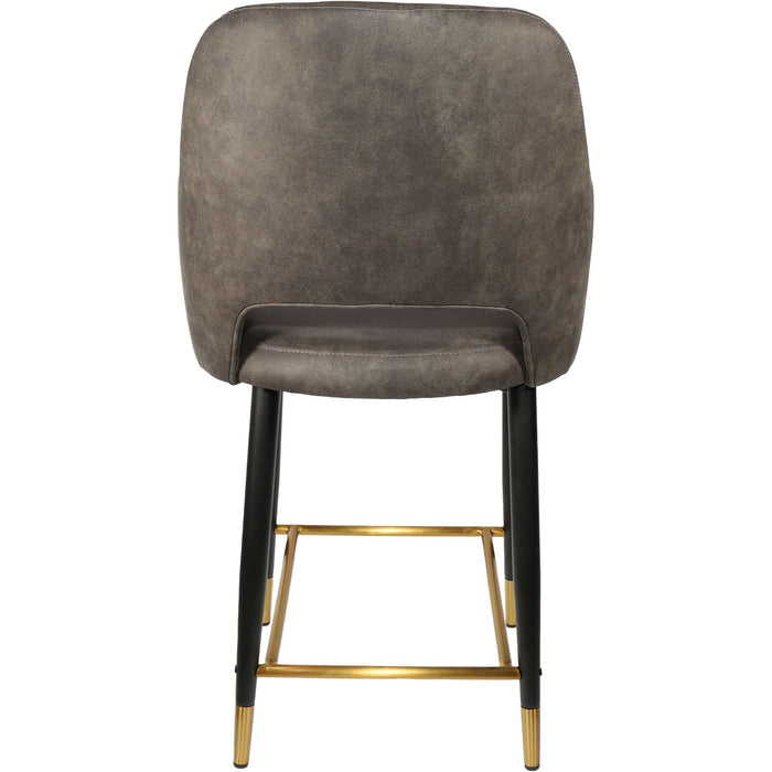 Durafurn Sorbet Counter Stool - Black Metal 650h Legs/Charcoal Fabric