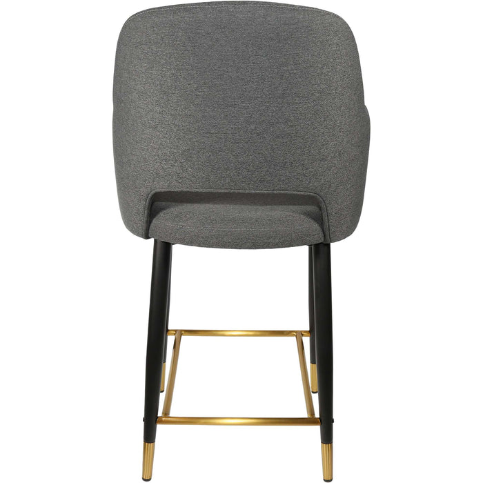 Durafurn Sorbet Counter Stool - Black Metal 650h Legs/Anthracite Fabric