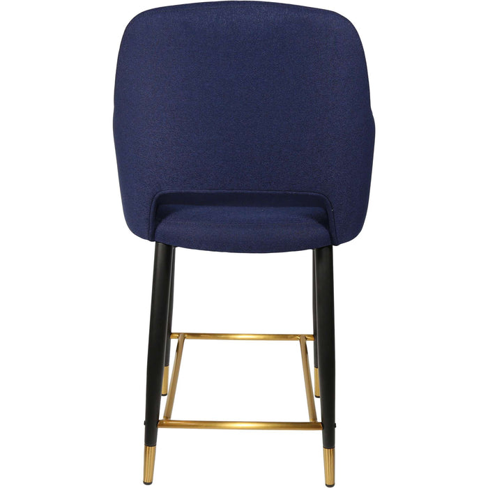 Durafurn Sorbet Counter Stool - Black Metal 650h Legs/Navy Fabric