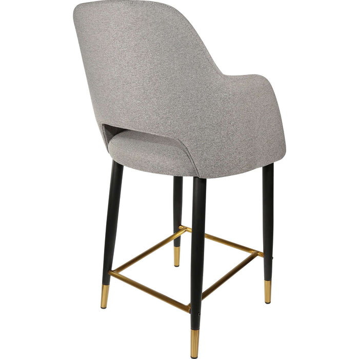 Durafurn Sorbet Counter Stool - Black Metal 650h Legs/Taupe Fabric