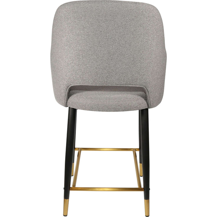 Durafurn Sorbet Counter Stool - Black Metal 650h Legs/Taupe Fabric