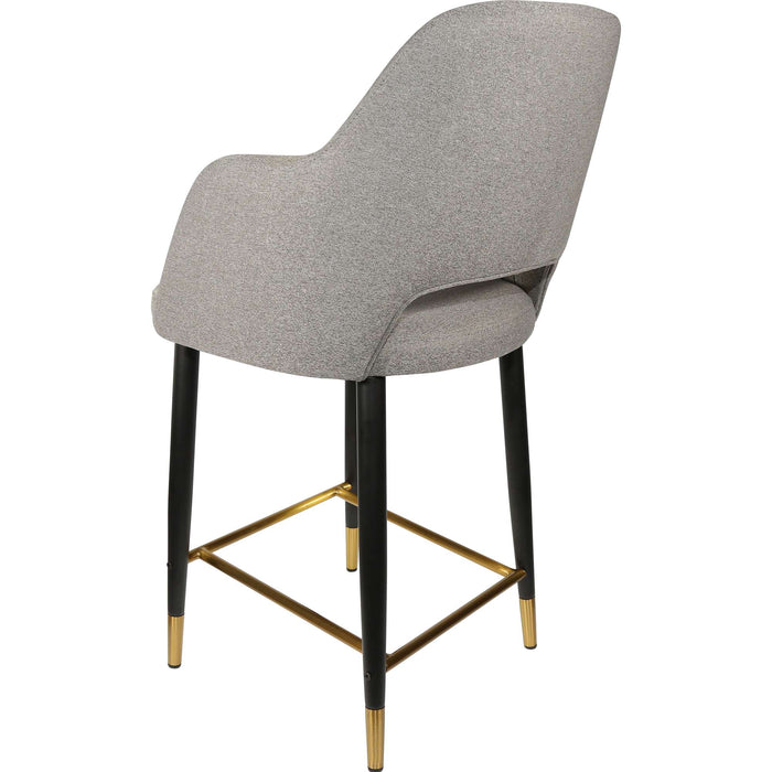 Durafurn Sorbet Counter Stool - Black Metal 650h Legs/Taupe Fabric