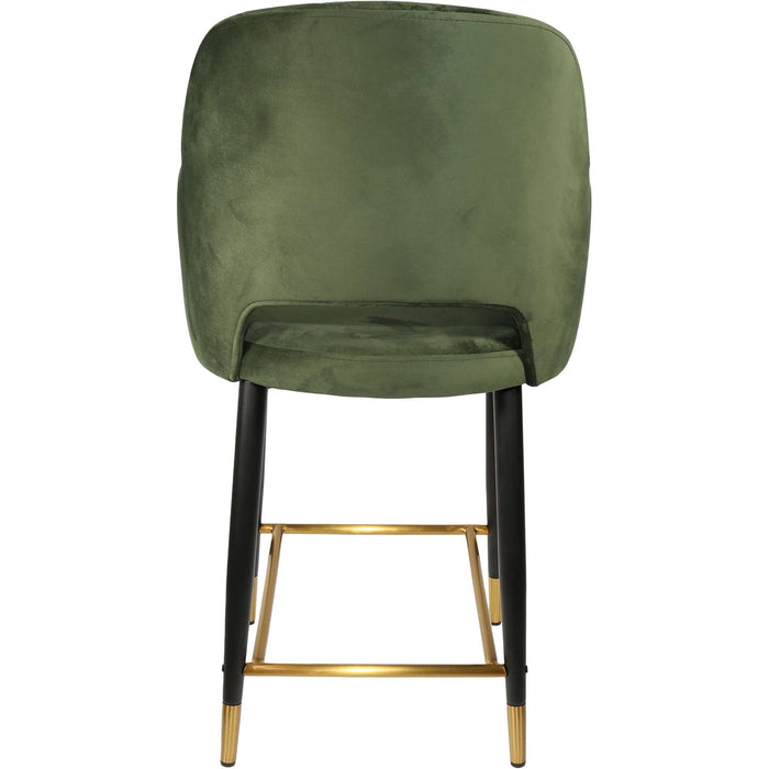Durafurn Sorbet Counter Stool - Black Metal 650h Legs/Avocado Velvet
